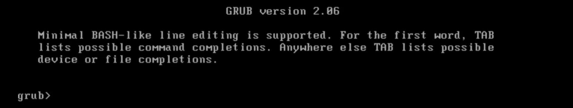 Grub minimal bash like. Grub minimal bash like
