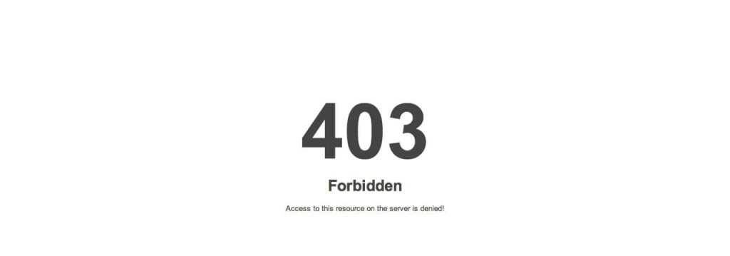 403 forbidden