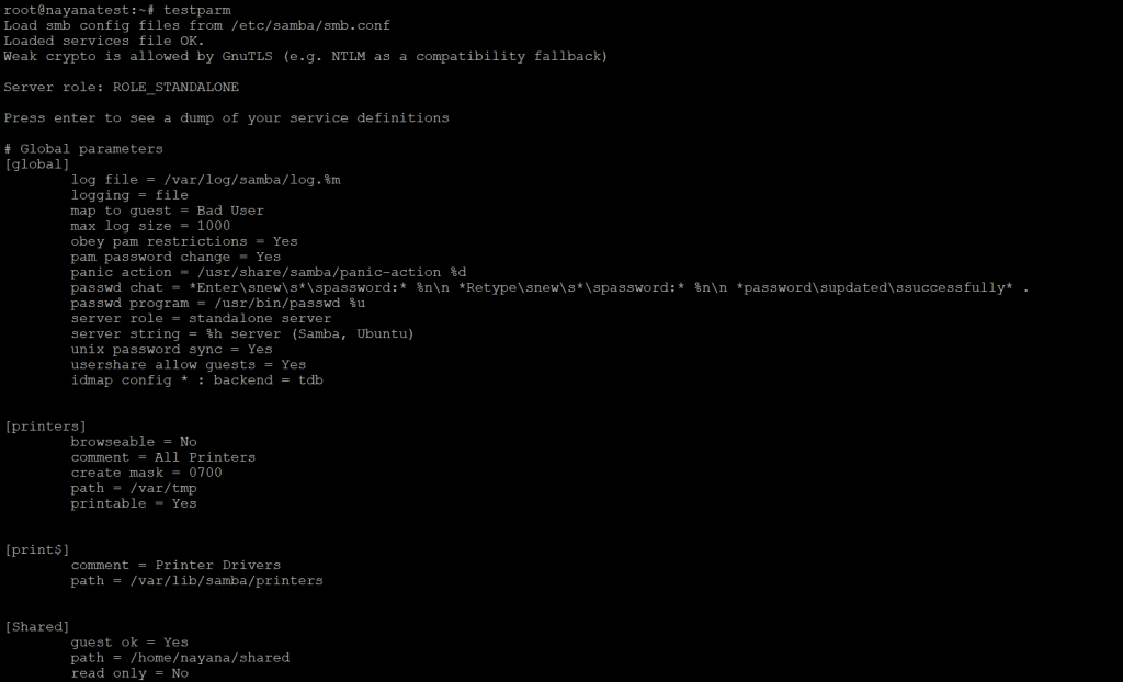 samba troubleshooting